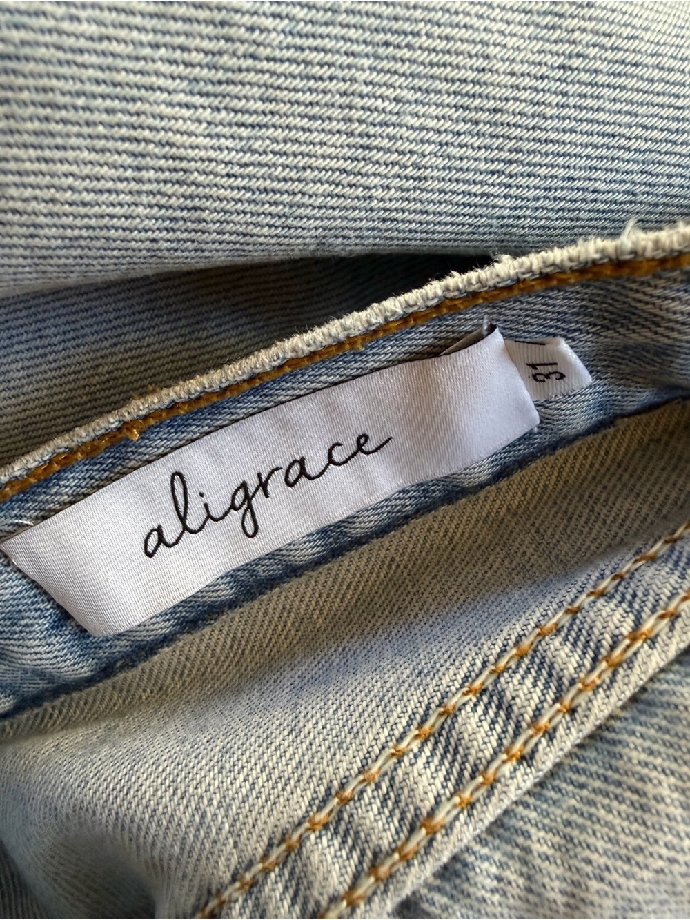 Aligrace Signature Baggy Straight Leg Jeans Light Medium blue Revolve $418 31 - Picture 10 of 13